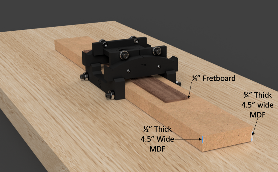 Luthier’s Bundle – Fretboard Radius Jig and Radius Sanding Blocks (Set of 5)