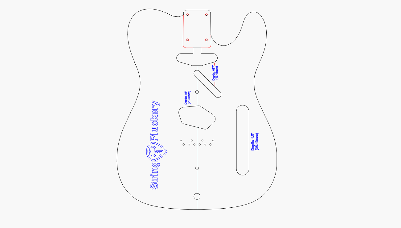T-Style Body Acrylic Routing Template