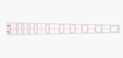 Bass Fretboard Block Inlay Routing Template
