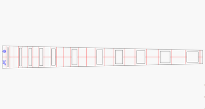 Bass Fretboard Block Inlay Routing Template