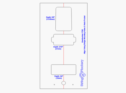 T-Style Neck Pocket Acrylic Routing Template