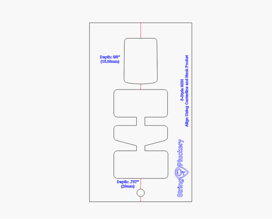 S-Style Neck Pocket HSH Acrylic Routing Template